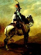 Theodore   Gericault trompette de hussards oil painting reproduction